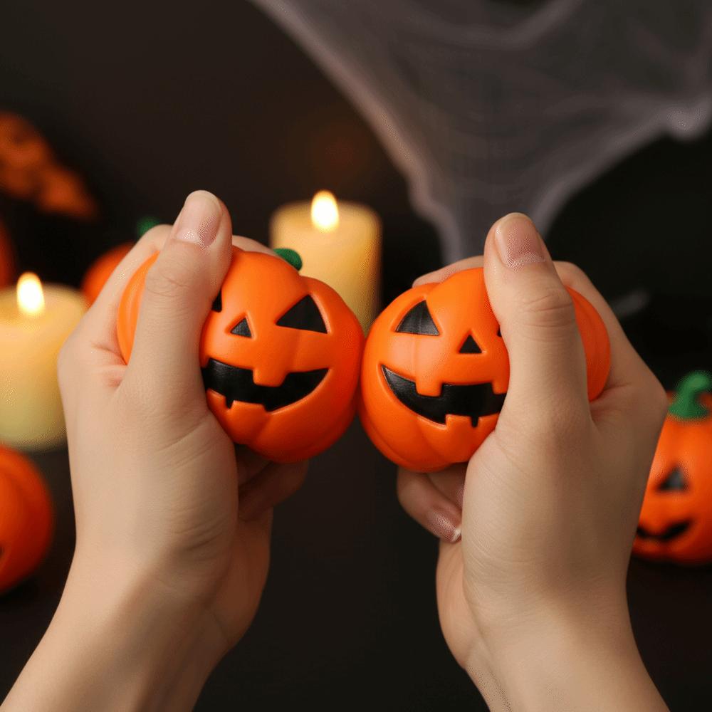 Slow Rising Pumpkin Squeeze 3D Shaped Lightweight Slow Rising Squishy Creative Design Pocket Size Relaxing Soft Tpr