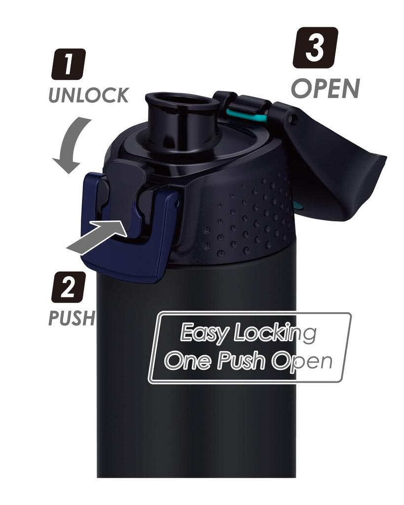 Thermos Water Bottle Vacuum Insulated Sports Bottle Midnight Blue Cold Storage Only MDB 0.5L FJR-500