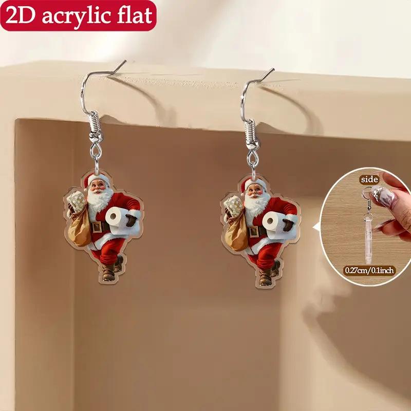 Cross-border hot sale Santa series earrings Fun Christmas Day atmosphere Cartoon Santa earrings