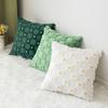 Daisy Embroidery Floral Throw Pillow Covers Spring Summer Decorative Pillowcase Square Cushion Cover for Couch Sofa Bed Living Room Bedroom Decor