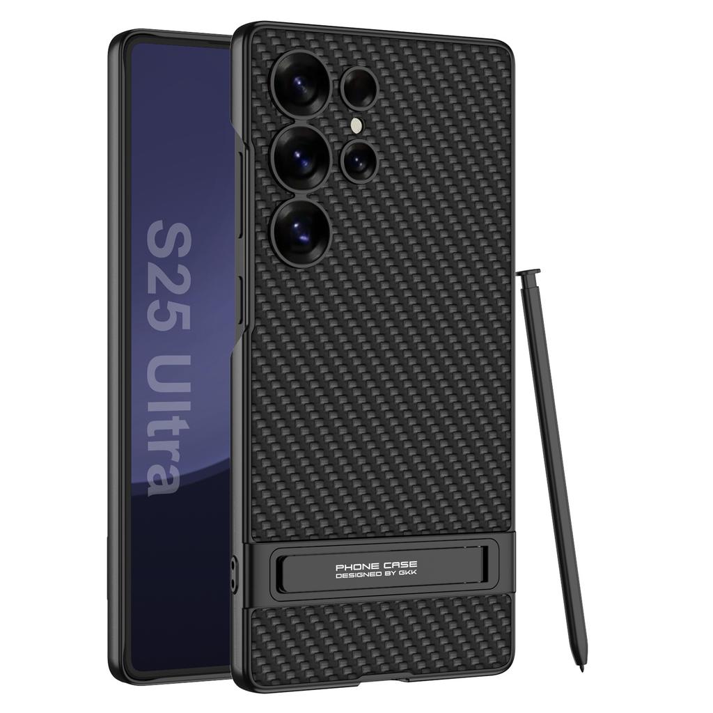 Samsung S25ultra Mobile Phone Case S25u Creative Triumphal Ultra Thin Plain Leather Bracket Protective Case