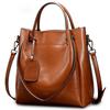 New Women's Bag Genuine Leather Shoulder Messenger Bag Women's Hand-held Large Bag Cowhide Casual Women's Bag