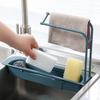 Sink Storage Shelf Towel Rack Expandable Telescopic Design Ventilation Drainage Easy Installation Multifunctional