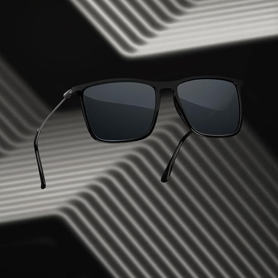 VINCENT CHASE EYEWEAR By Lenskart | Full Rim Square Stylish Sunglasses | Polarized And UV Protected | For Men And Women | Large | Vc S13982