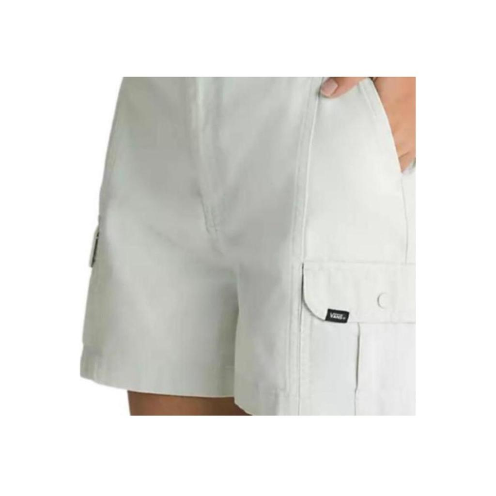 Vans Шорты-карго Sidewalk 3.5, однотонные, с нашивкой на кнопках и логотипом, рабочие карманы, повседневные шорты, женские шорты светло-голубого цвета VN000GJCCHF
