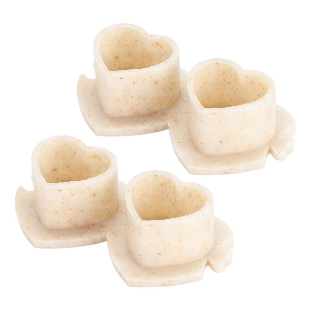 200 шт., чашки с чернилами для татуировки, в форме сердца, утолщенные, из пшеничной соломы, для наращивания ресниц, клейкая чашка с основанием