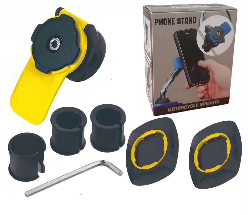 Motorcycle & Bicycle Phone Holder with Shock Absorption for Navigation