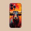 Чехол для телефона с бычьей головой для iPhone 17 16 15 14 13 12 11 X XR XS 8 7 Air Pro Max Plus Mini Мягкий ТПУ Ударопрочный Чехол
