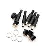 10 Pcs 5.5Mm X 2.1Mm Male DC Power Plug Connector Screw Lock Female Panel Socket