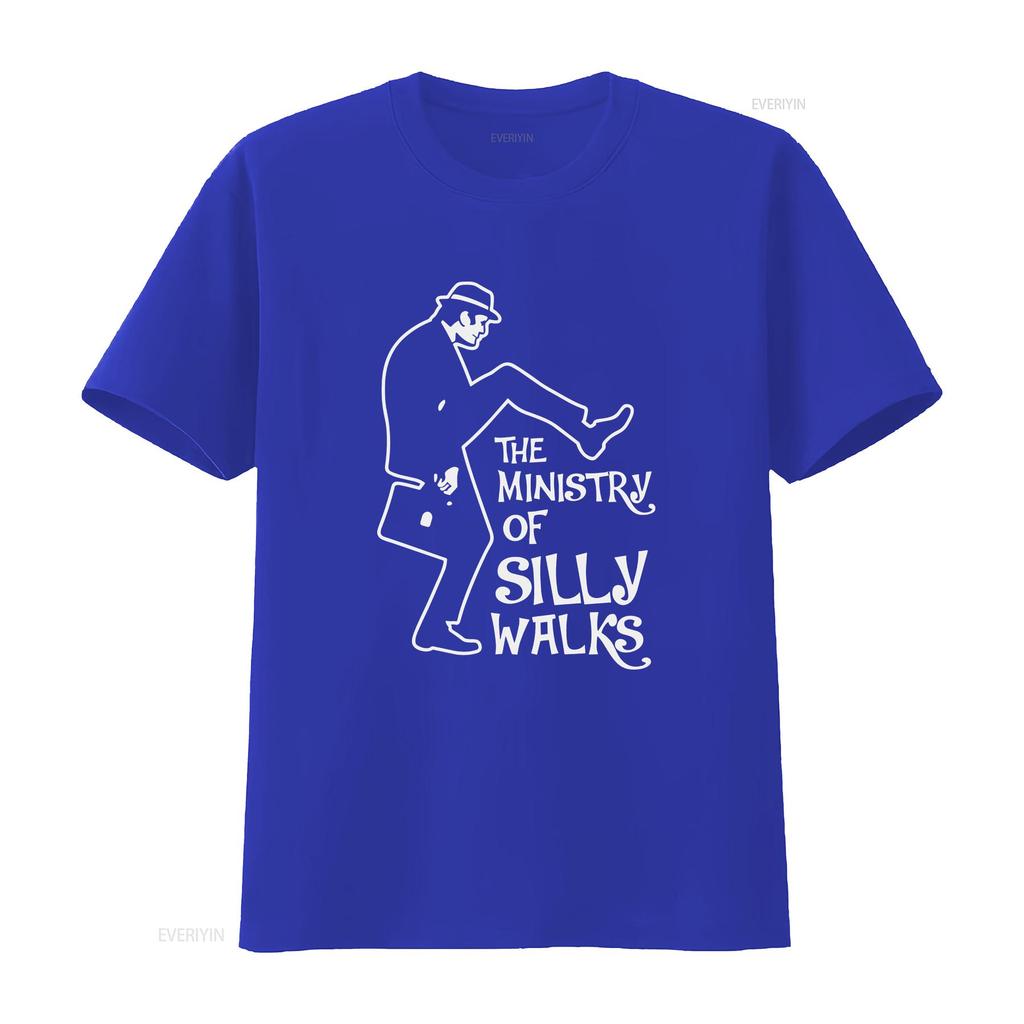 The Ministry of Silly Walks Monty Python Inspired British Comedy T Shirt vintage Washed graphic Soft Stylish Versatile homme
