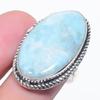 Larimar Gemstone 925 Sterling Silver Jewelry Ring Size 7.5