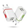 HdoorLink Dual USB Зарядное устройство с вилкой европейского стандарта, светодиодный светильник, 2 порта, универсальный телефон, планшет, 5 В, 2.1a, портативный адаптер питания для Android