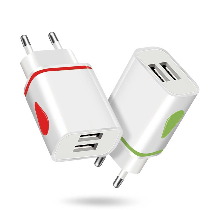 HdoorLink Dual USB Зарядное устройство с вилкой европейского стандарта, светодиодный светильник, 2 порта, универсальный телефон, планшет, 5 В, 2.1a, портативный адаптер питания для Android