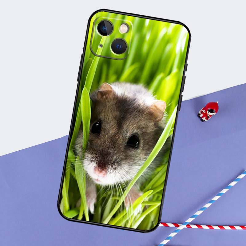 Милый Прелестный Чехол для Телефона с Хомячком Для iPhone 16 Pro Max 11 12 13 14 15 Pro Max Mini XR 16 15 Plus 16e Защитный Чехол