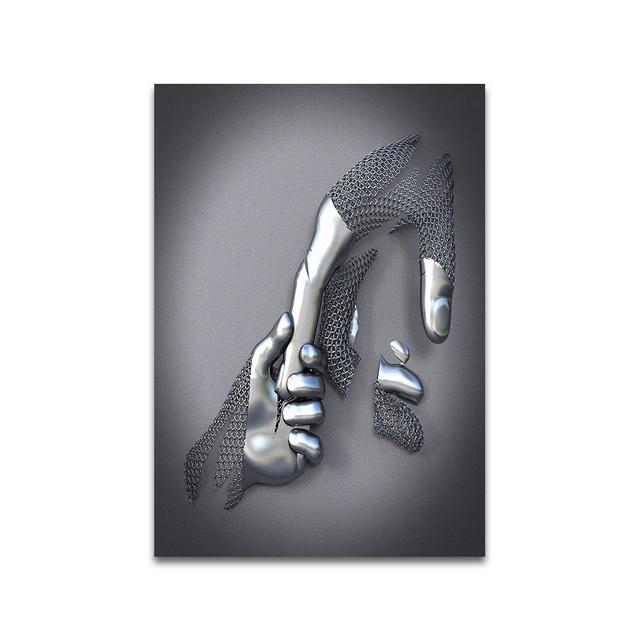 Металлическая фигурка для скандинавских пар, статуя, настенная живопись на холсте, скульптура любовника, плакат с принтом, настенная картина для гостиной, домашний декор