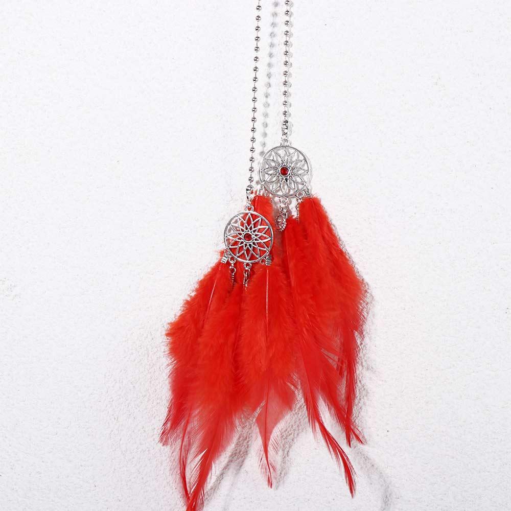 Wall Hanging Car Ornament Handmade Dream Catcher Wind Chimes Feather Car Pendant Dreamcatcher