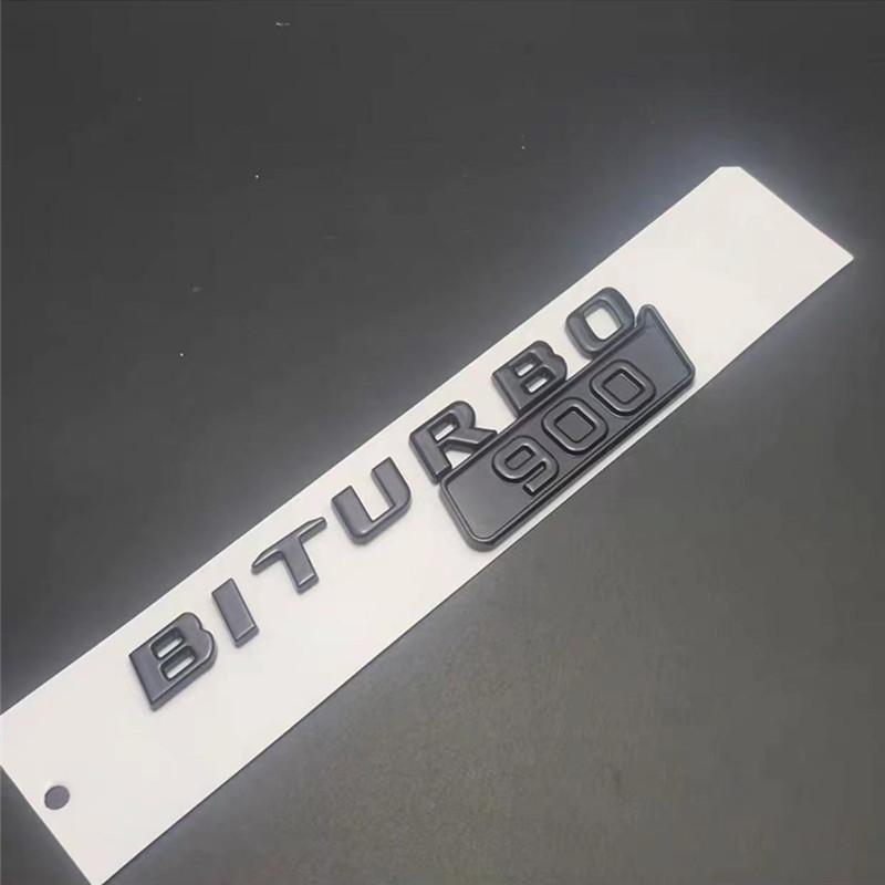 AATB1 Car ABS BITURBO 700 800 900 Logo Side Fender Trunk Body Badge Emblem Decals Sticker For Benz Brabus G Class G700 G800 G900 W463