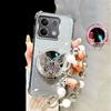 Mirror Shockproof Glitter Magnetic Case for Honor X7C X7B X7A X6C X6A X6B X8C X8B X8A X9C Butterfly Phone Holder Bracelet Cover