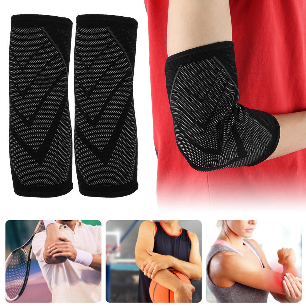 2 шт. Нейлоновый вязаный налокотник, компрессионный пояс, дышащая защита, универсальный, для занятий спортом на открытом воздухе S