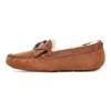 UGG Кожа Дакота Бант Удобные Теплые Повседневные Туфли на Плоской Подошве Женская Обувь Каштаново-Коричневый 1118914-CHE