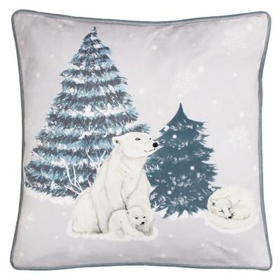 Флисовый чехол для подушки Arcticus с белым медведем