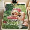 1PC  Sabrina Carpenter Glow Blanket, High quality Comfortable for All Seasons, Home Decor, Warmth and Comfort