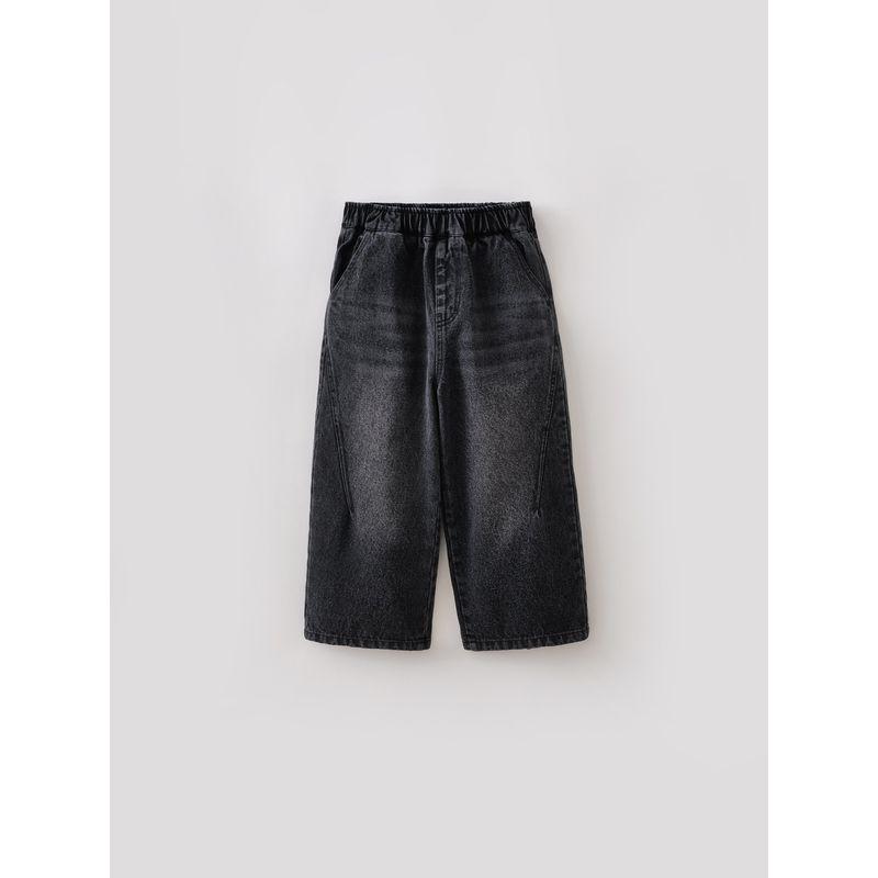 Mark Jenny Fashionable and Stylish Pure Cotton Denim Wide-Leg Pants for Boys and Girls, Children's Pants, 2026 Spring New Model 560070