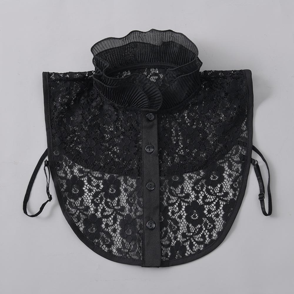 Поддельный воротник с сетчатым краем, универсальный поддельный воротник, кружевной поддельный воротник для женщин с воротником рубашки свитера