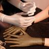 1Pair Short Gloves Dancing Nylon Stretch Oil Glossy See Through Mittens Smooth Ultra Thin Shiny