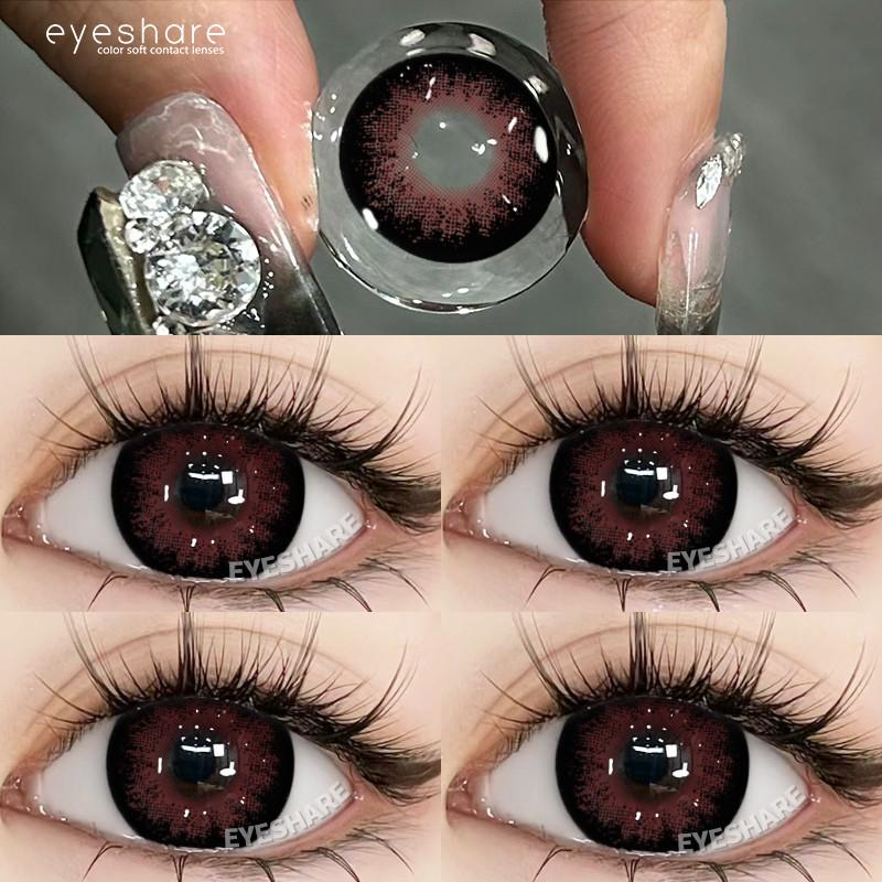 Eyeshare 1 Pair Red Cosplay Contact Lenses for Eyes Halloween Eye Makeup Lens Crazy Cosplay Party Accessories