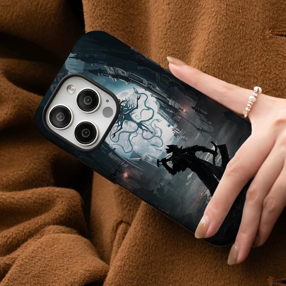 Чехол для телефона Bloodborne для iPhone 16 15 14 13 12 11 Pro Max Plus Samsung S24 S23 Ultra Глянцевая HD Жесткая ПК Крышка
