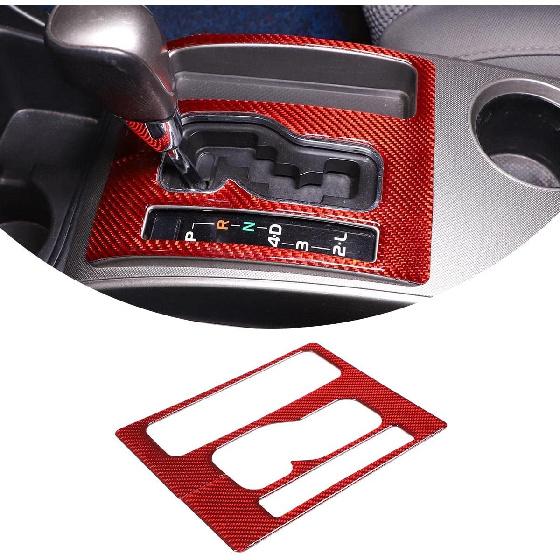 Soft Carbon Fiber Car Center Control Gear Shift Panel Sticker Trim Fit for Toyota Tacoma 2006 2007 2008 2009 2010 2011 2012 2013 2014 2015 (Black