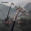 Silver Dragon Head Fashion Walking Stick Decorative Stick Cospaly Vintage Party Fashionable Walking Cane Crosier 93cm
