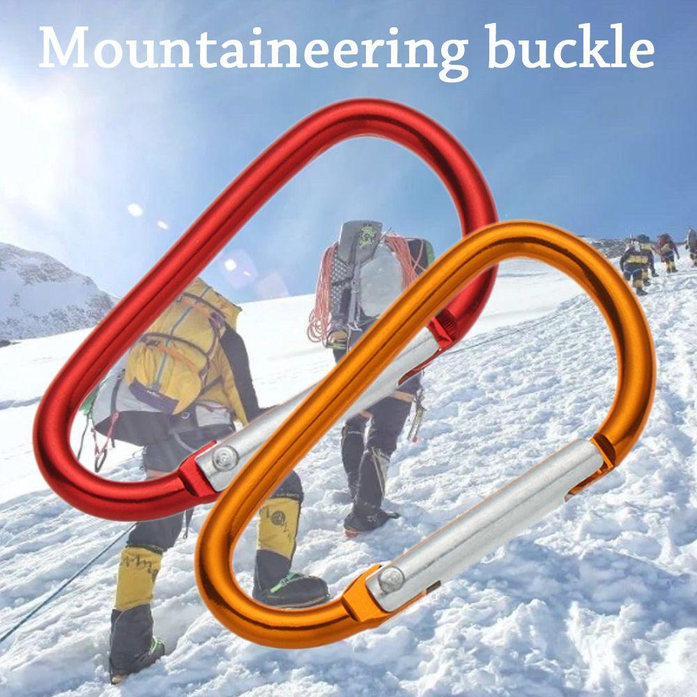 Safety Multicolor Aluminium Camping Hiking Hook Buckle Keychain Climbing Button Alloy Carabiner