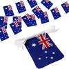 14*21см Австралийский флаг с веревкой Национальный день Садовое украшение Подвесной флаг Флаг-растяжка Полиэстеровый флаг