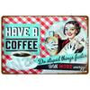 Metal Sign Coffee Tin Sign Posters Wall Decorations Vintage Cafe Retro Club Pub Bar Painting Home Decor Friends Wall Art Plaque