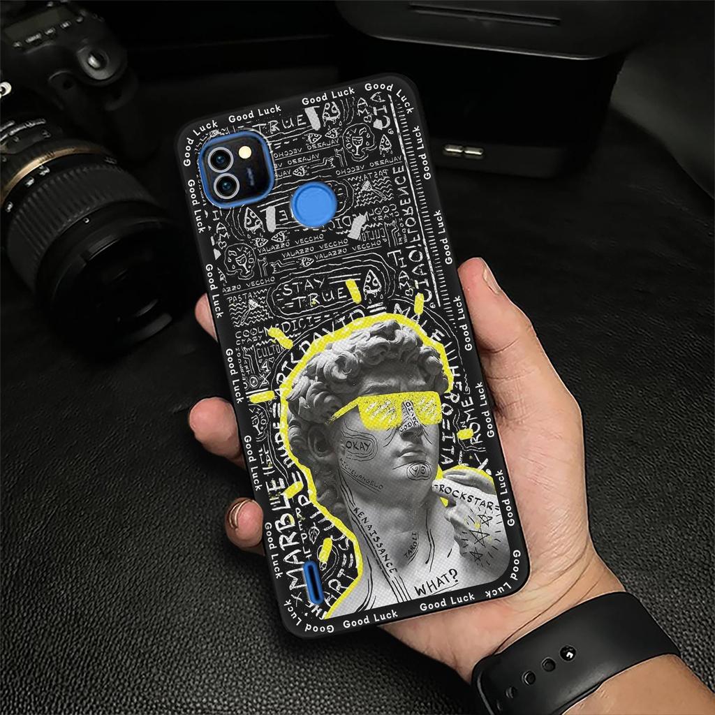 Чехол прочный чехол для телефона Tecno POP4 Air/BC1 противоударный модный дизайн TPU грязеотталкивающий ударопрочный задняя крышка милый