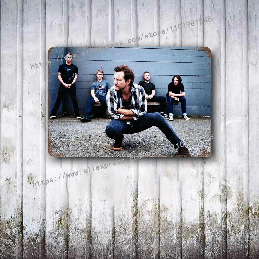 Pearl Jam Bands металлический Декор Постер Винтажная Жестяная Табличка Металлическая Табличка Декоративная Табличка для Паба Бара Мужской Пещеры Клуба Настенное Украшение