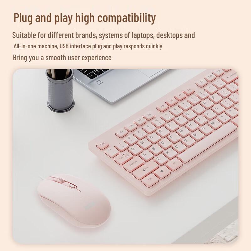Lenovo Wired Chocolate Key Keyboard and Mouse Set