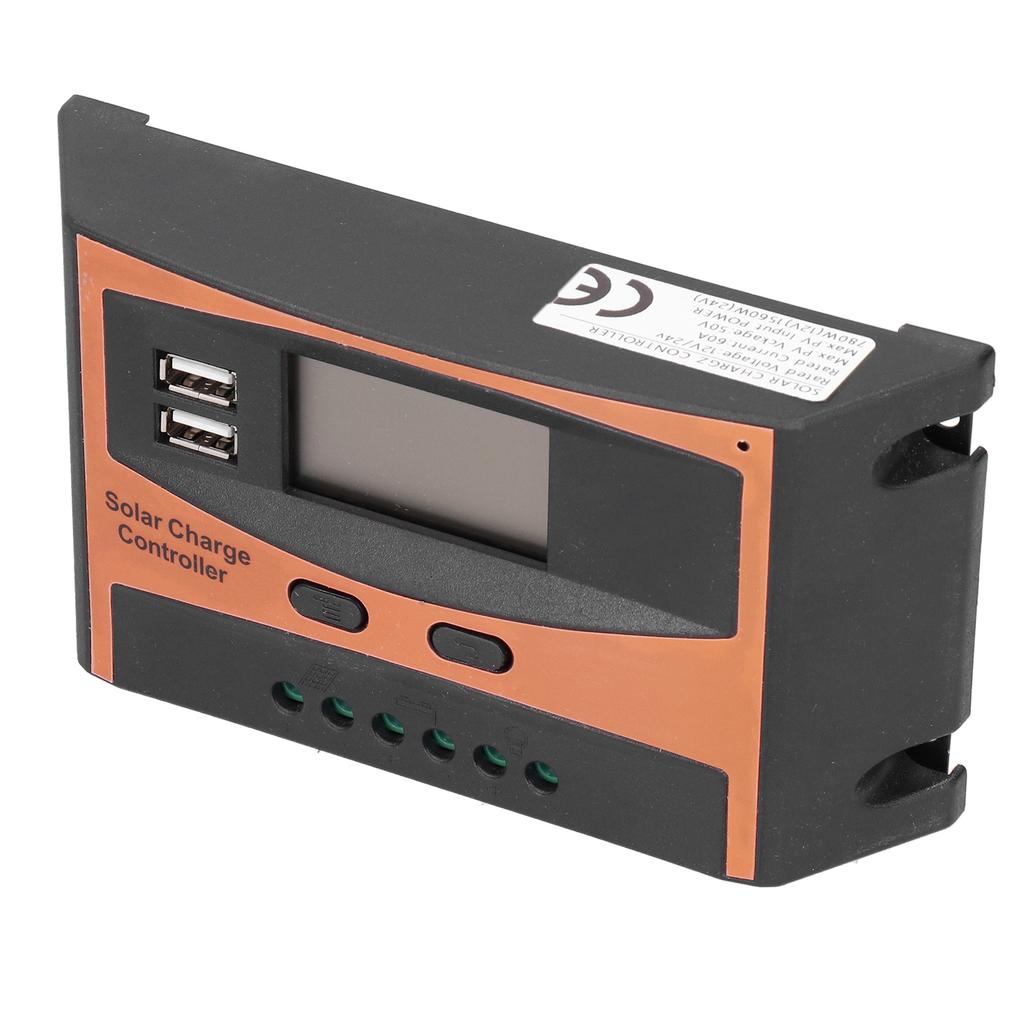 12 В/24 В контроллер солнечного заряда IP32 водонепроницаемый высокоэффективный ШИМ-контроллер солнечной энергии 60A