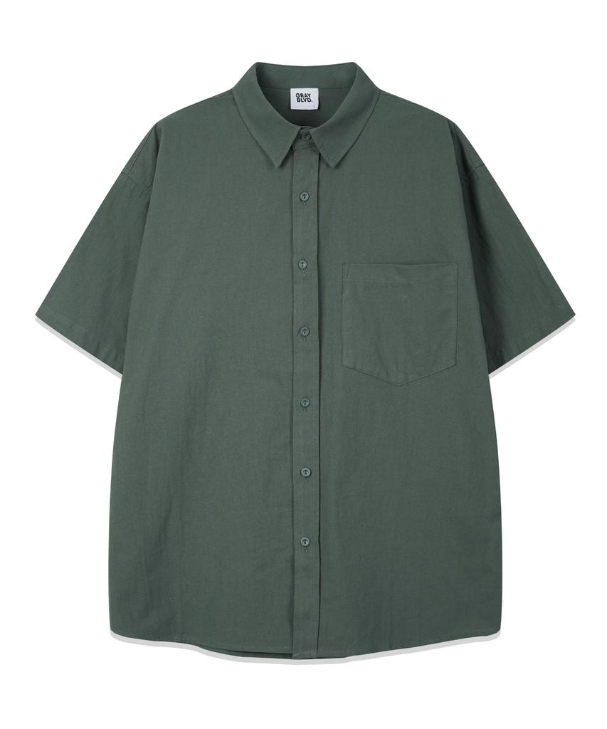 GRAYBLVD Linen-Like Combed Short Sleeve Shirt (5 Colors)