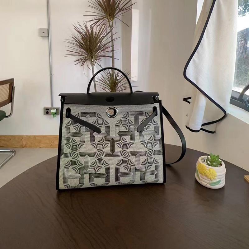 Новая сумка большой емкости, натуральная коровья кожа с холстом, 31 см, портативная наплечная сумка-мессенджер, модная большая сумка.