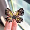 Fashion Colorful Rhinestone Alloy Electroplating Butterfly Brooch Animal Brooch Brooch Female Accessories
