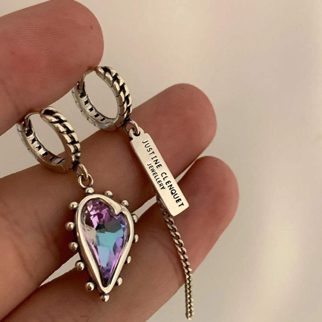 Серьги-кольца для предотвращения аллергии, винтажные аксессуары, маленький медвежонок, сердце, асимметричная вечеринка