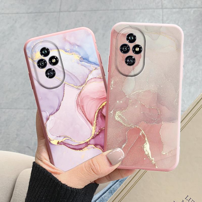 Красочный Мраморный Чехол Для Honor 200 Роскошный Мягкий Ударопрочный Чехол Fundas Для Honor200 90 Lite Чехол Акварельная Масляная Живопись Coque