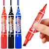 10pcs Water Proof Permanent MarkerBullet Office Supplies Dual Tips Permanent Markers Logistics Courier Black/blue/red Color Double Head Round Toe