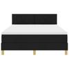 Box Spring Bed with Pillows Black 140 x 190 cm Fabric