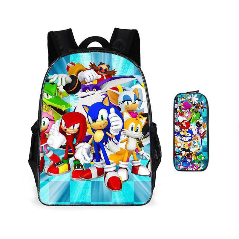 Мультяшный рюкзак с принтом, детская школьная сумка, студенческий пенал