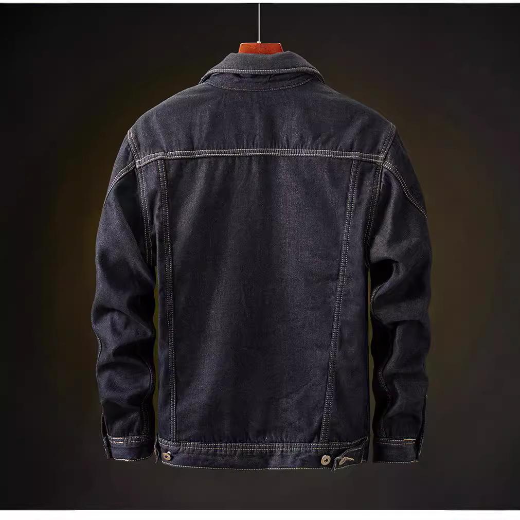 Мужская зимняя джинсовая куртка на флисовой подкладке 2018 года, теплая и утолщенная, корейский приталенный крой, доступны большие размеры