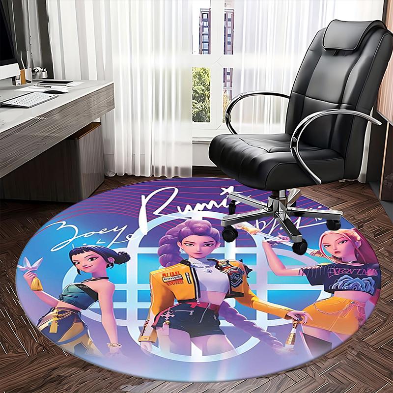 Joey Rumi,Avantgarde Fashion Chair mat Round Rug Office carpet, Machine Washable, Non slip, Suitable for Living Rooms, Bedrooms